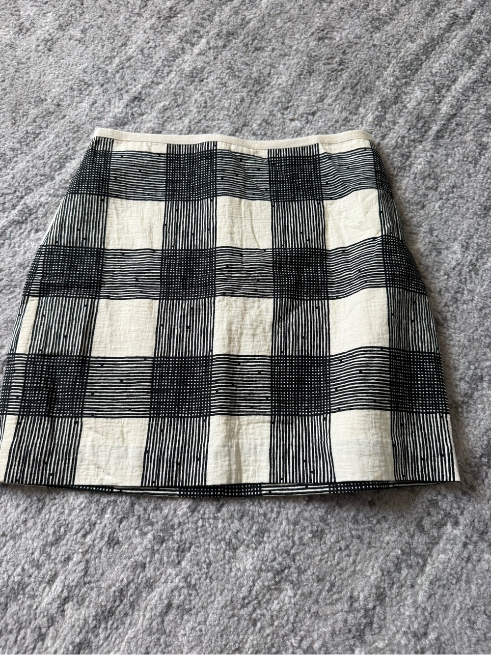 Madewell Bowery Inkcheck Mini Skirt